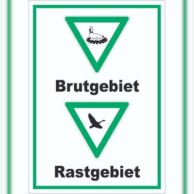 HB-Druck Brut- und Rastgebiet hochkant Aufkleber A2 (420x594mm)