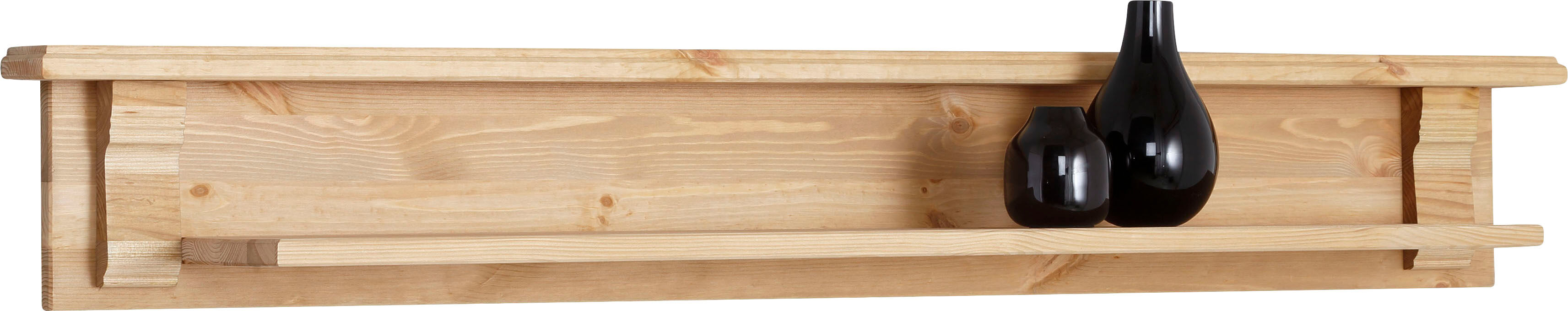Wandregal GOODPRODUCT "Anna, Regal, Wandboard, im Landhausstil", beige (natur), Regale, Wandregal, Breite 125 cm, aus massiver Kiefer, FSC, Made in EU natur Einheitsgröße