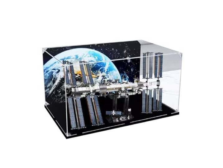 Transparente Acryl-Vitrine für Lego 21321 Internationale Raumstation, staubdichte Vitrine, kompatibel mit Lego 21321, staubdichte Vitrine, 54,9 x 34,8 x 27,9 cm (nur Vitrine)