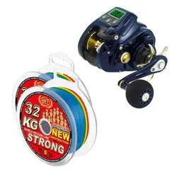 Set: Elektrorolle Sea King 800 PR HP + 2x Schnur KG Strong Exact
