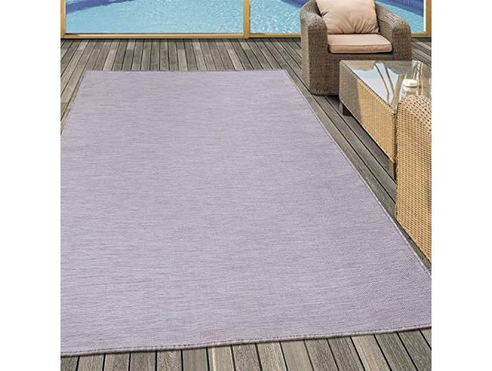 Ayyildiz Teppich-Sisal Optik Teppich In- & Outdoor Flachgewebe Uni,Polypropylen, Pink, 120 X 170