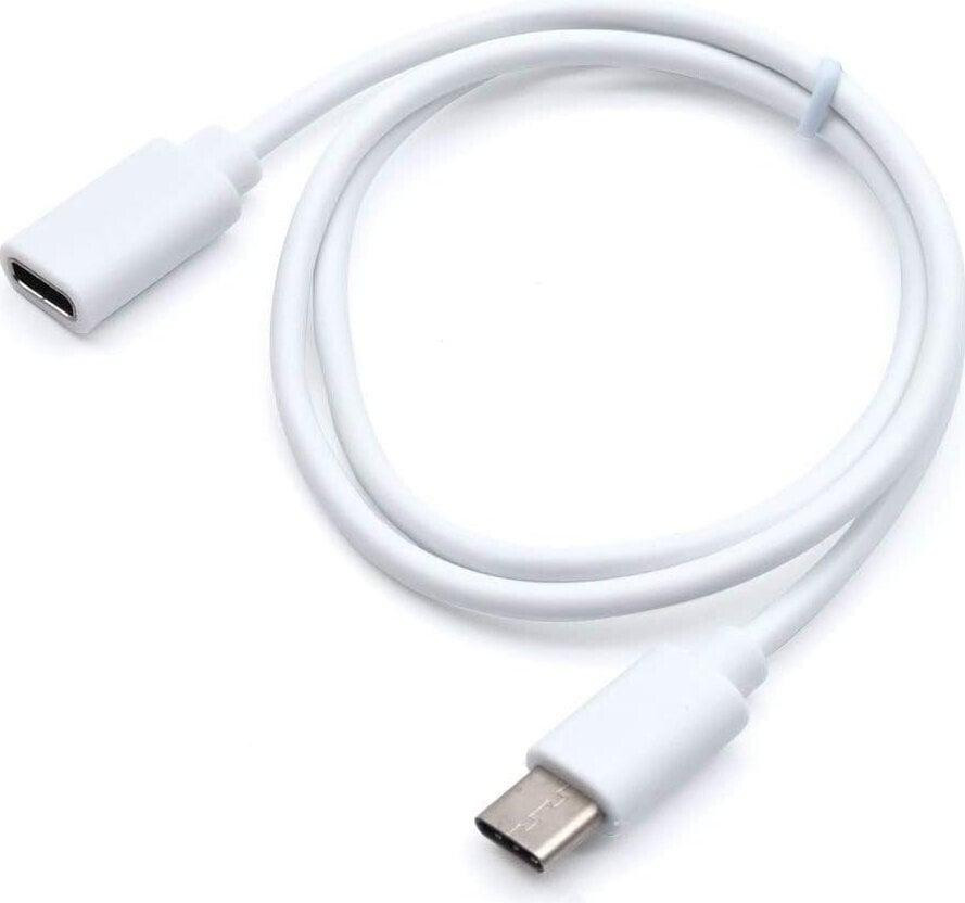PremiumCord USB-C verlengkabel, wit, 2 meter
