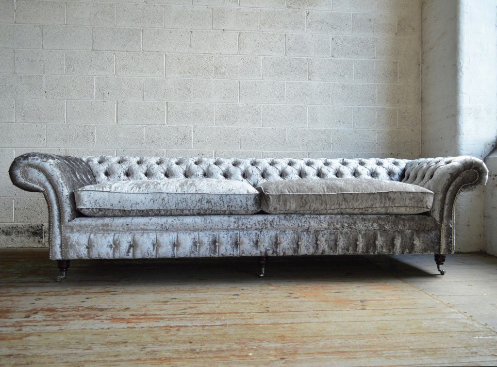 Chesterfield design luxe lederen 5-zits sofa voor in de woonkamer