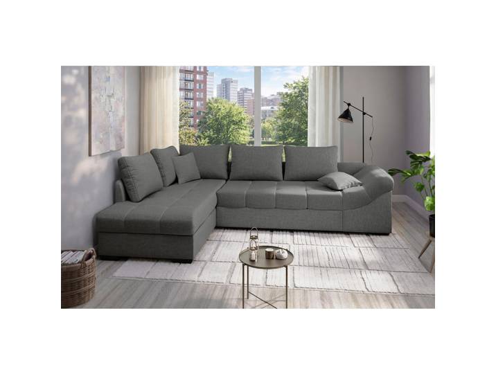Eckschlafsofa, Graubraun, 298x202 cm, Textil, 4-Sitzer & Liegefunktion, Modern, MID.YOU