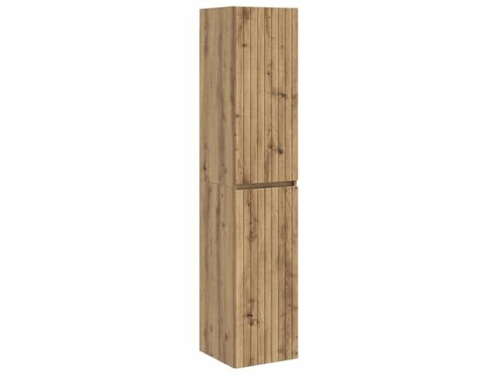 PUGYNBK Badezimmerschrank, Wandmontage, Eiche, Artisan Aufwändiges Holz, geräumige Einlegeböden, Tür mit Scharnieren, platzsparend, einfache Montage