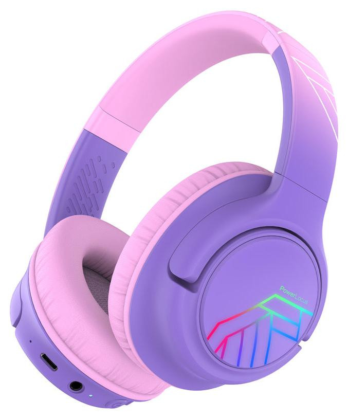 PowerLocus Bobo Kids Stereo-hoofdtelefoon, roze/paars