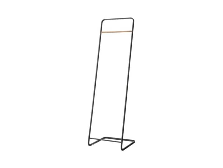 YAMAZAKI 7672 TOWER Coat Hanger\, black\, Steel/Wood\, 40 x 40 x 140 cm