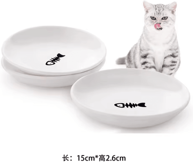 Inspire Curations Elevated Ceramic Pet Feeding Bowl With Non Slip Silicone Base without Silicone A