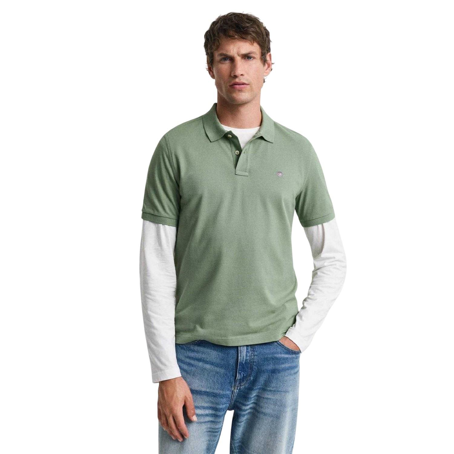 Gant - Poloshirt für Herren, Regulär (Grün)