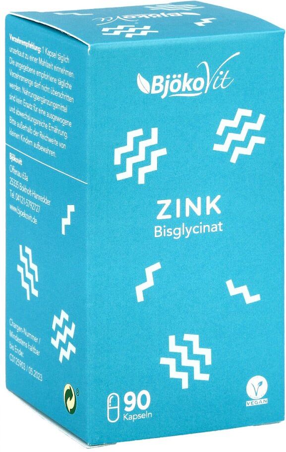 BjökoVit Zink Bisglycinat 25 mg vegan Kapseln
