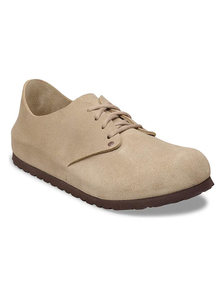 Birkenstock Leder-Schnürschuhe "Maine" in Beige - 43