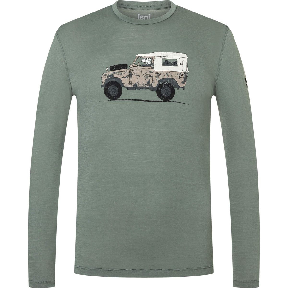 Super.Natural M Dog Excursion LS eucalyptus/various (18J) L SNMP0211018JL