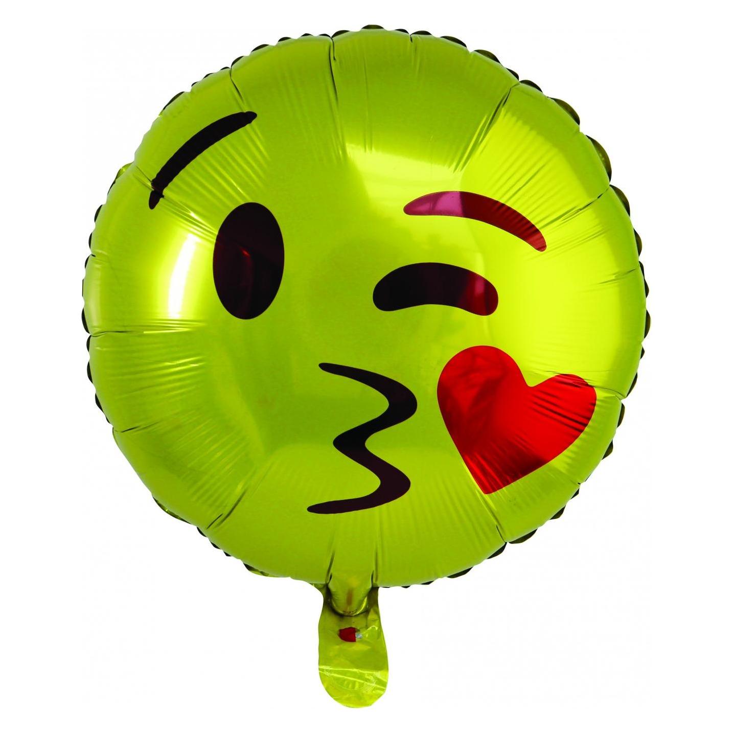 Scanseason Foil balloon Emoji, Ø45cm, 1 piece. (1x) (100312)