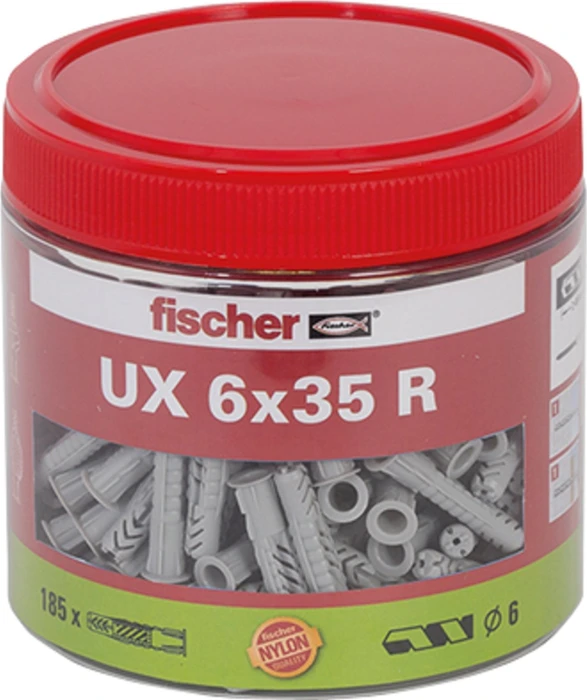 fischer UX 6x35 R Universaldübel-Sortiment 185 Stück