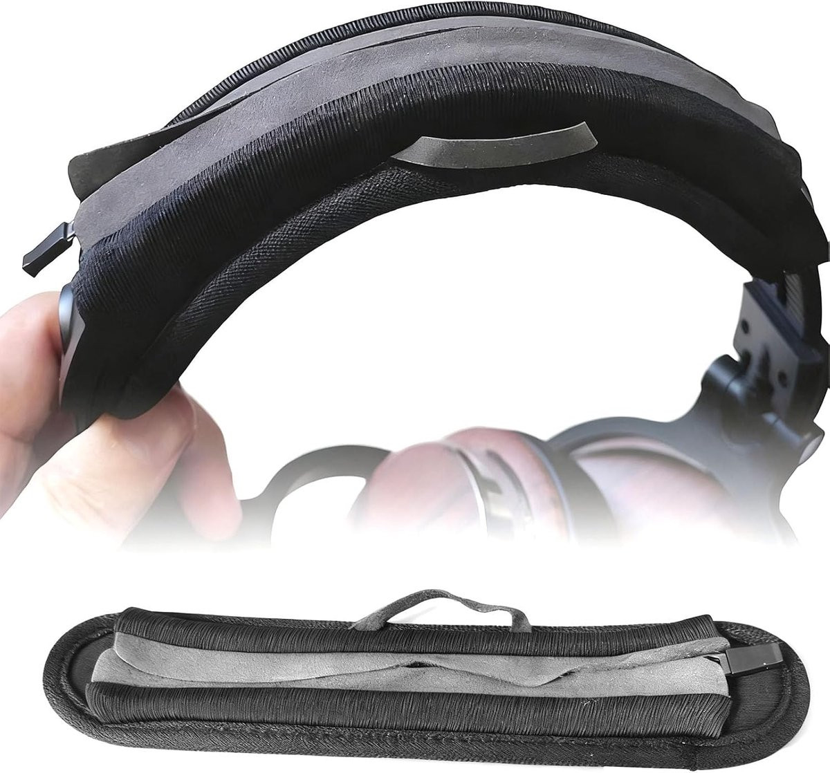 Hoofdbandafdekking en hoofdbandkussen compatibel met Teufel Real Blue NC, REAL Blue, Real Pure, Teufel Mute BT, Teufel Turn, Teufel REAL Z en Teufel Supreme ON hoofdtelefoons