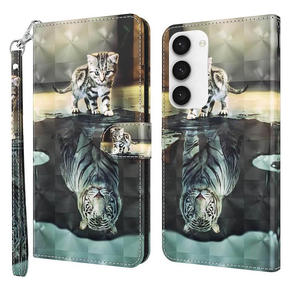 Cover-Discount Galaxy S23 - Etui Glitzer Effekt Katze (Samsung Galaxy S23) (660116059A)