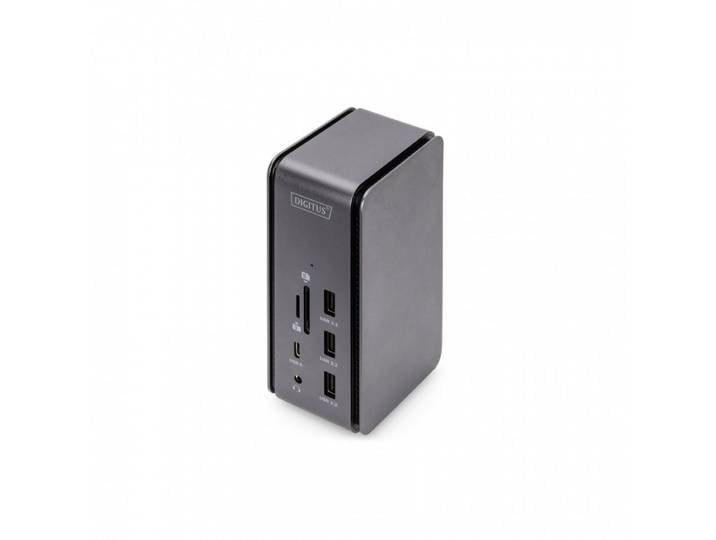Digitus Laptop-Dockingstation Digitus USB4 Dockingstation 8K, 14 Ports, grau/schwarz., (14 Ports für maximale Konnektivität), Unterstützt bis zu 8K Auflösung