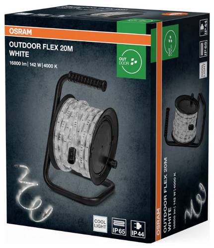 OSRAM 4099854449239 LED-Streifen-Komplettset mit Stecker 230V 20m Kaltweiß 1St.