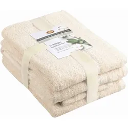 Gözze Frottierset Lucia mit eleganter Borte creme Frottierset 6-tlg.