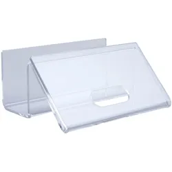 Visitenkartenhalter mit Display, Acryl, Acryl (PMMA), transparent