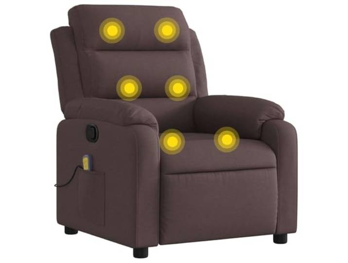 vidaXL Massagesessel Dunkelbraun Stoff