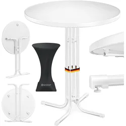 Kesser, Bartisch, Gastro Stehtisch klappbar Gastronomie Bistrotisch rund (80 x 110 cm)