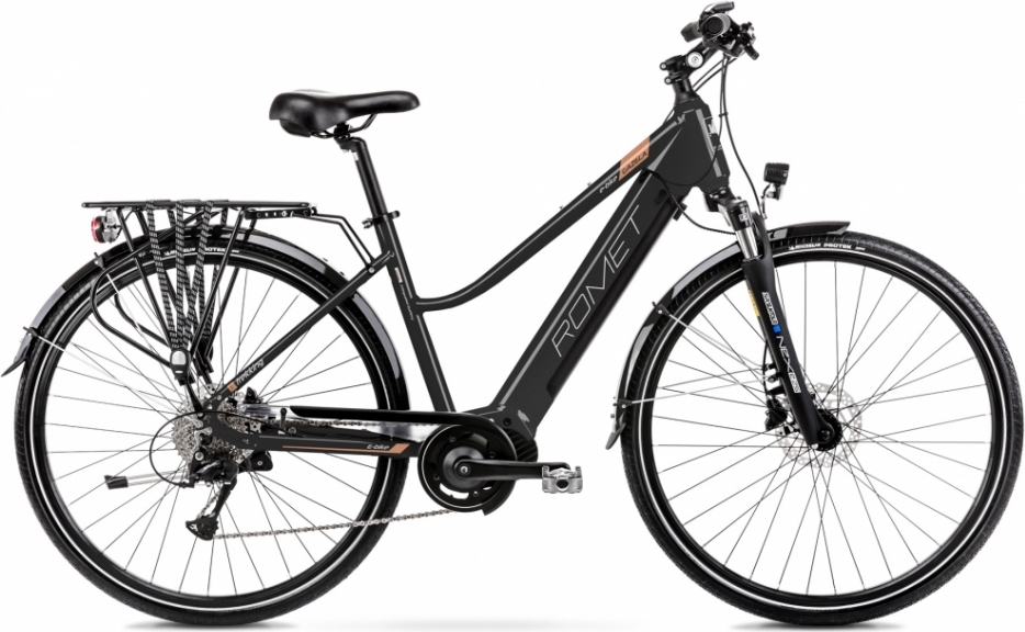 28 Zoll Romet E-Bike Bafang Mittelmotor 80Nm, 378Wh Akku, 9-Gang, 51cm Alurahmen schwarz