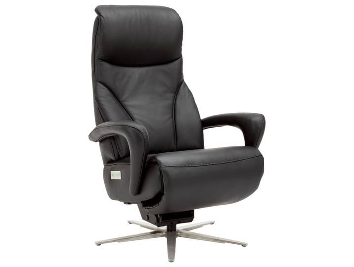 Dieter Knoll Relaxsessel Lenno, Schwarz, Metall, Echtleder, Longlife-Leder, Uni, 75x112x88 cm, Fußauswahl, Lederauswahl, Stoffauswahl, Wohnzimmer, Sessel, Relaxsessel