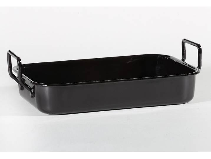 Auflaufform KRÜGER, schwarz, B:25,5cm L:36cm, Edelstahl, Auflaufformen, Auflaufform
