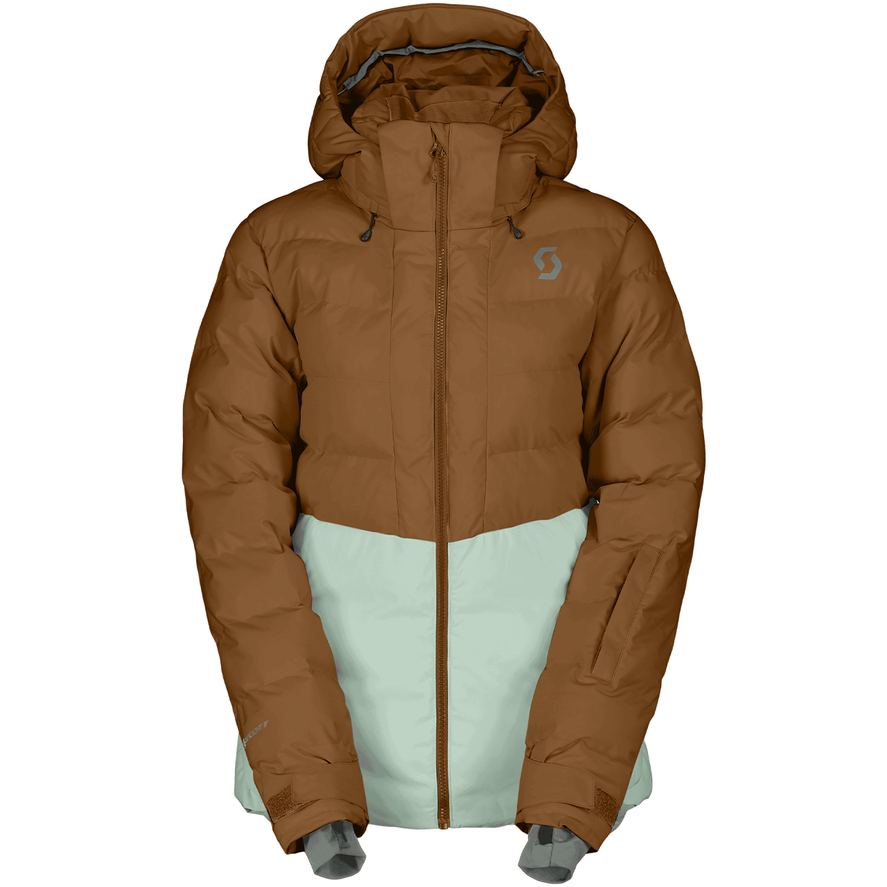 Scott Damen Skijacke ULTIMATE WARM bread brown-fresh green - S