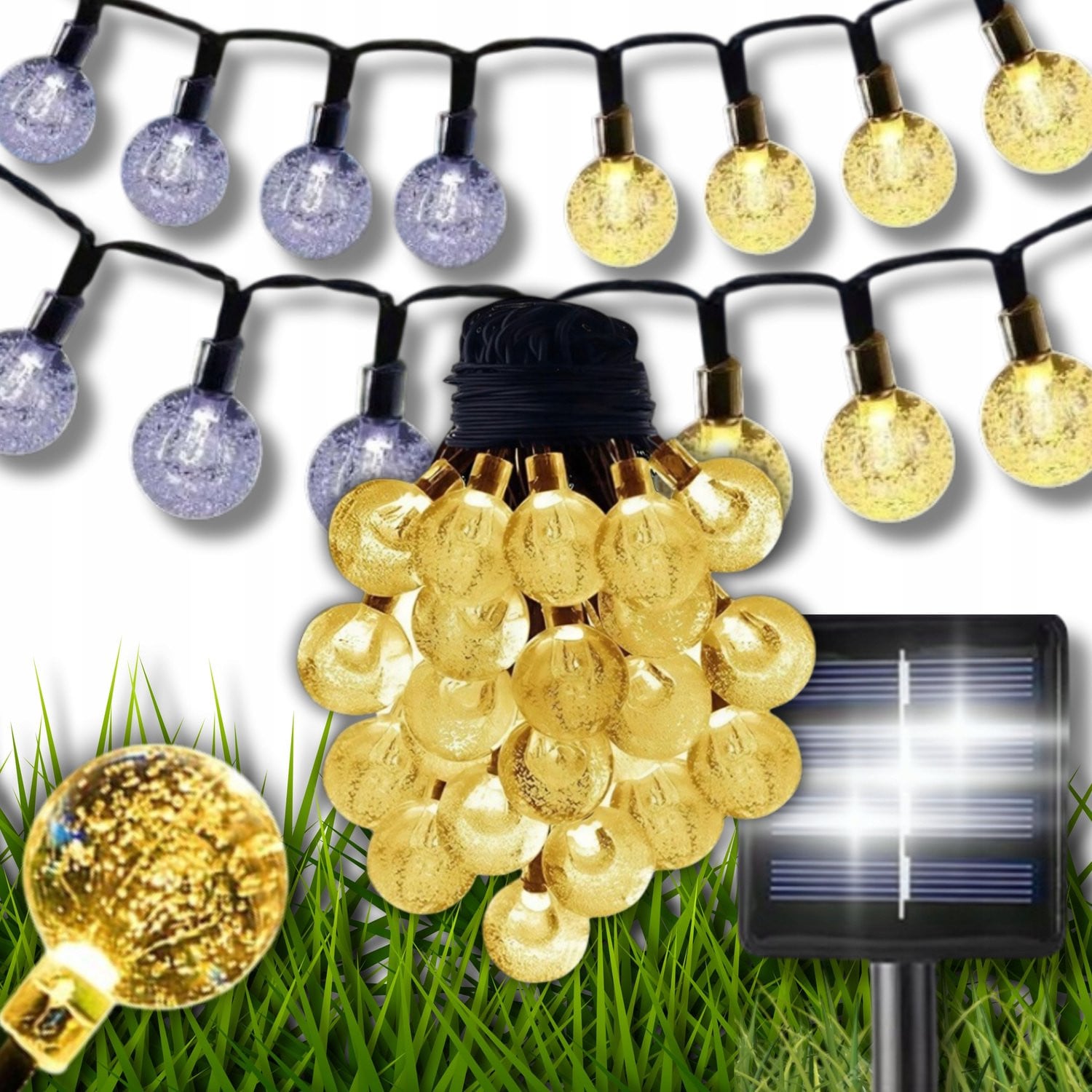 Maxsell Solar Tuinverlichting 7M 50 LED Bollen - Sfeervolle Decoratie
