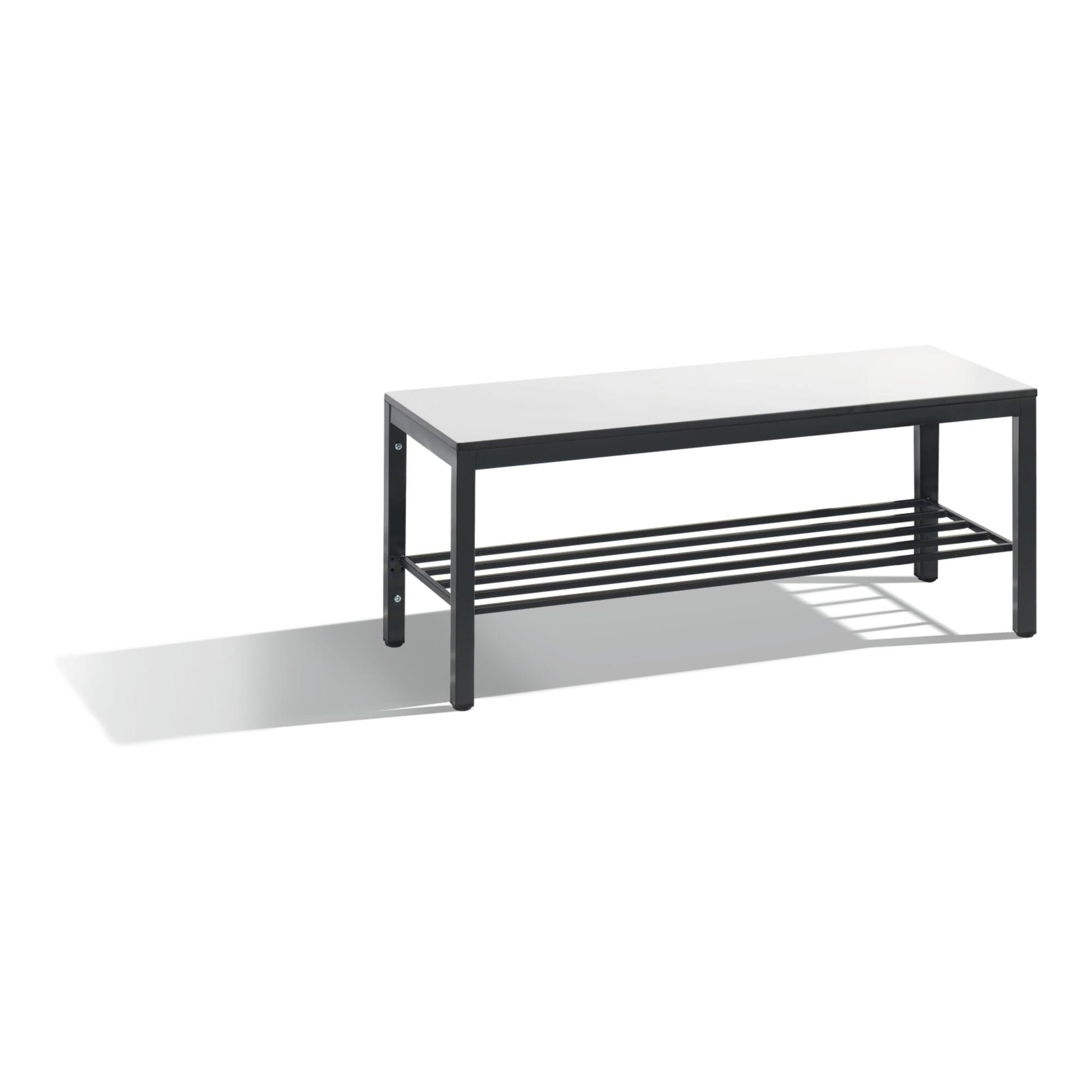 C+P Sitzbank, Basic Plus, H401xB1000xT353mm, Gestell Schwarzgrau / Dekor Weiß (8060-010) ; C + P Möbelsysteme (8060-010|S10000)