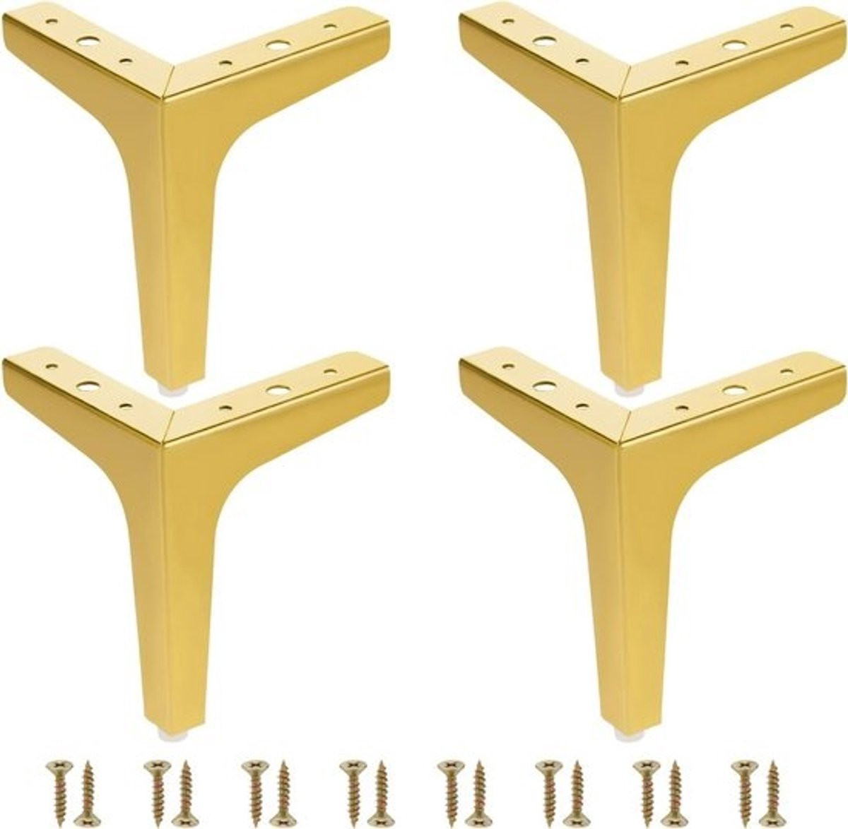 Moderne driehoekige meubelpoten van metaal - 15 cm
