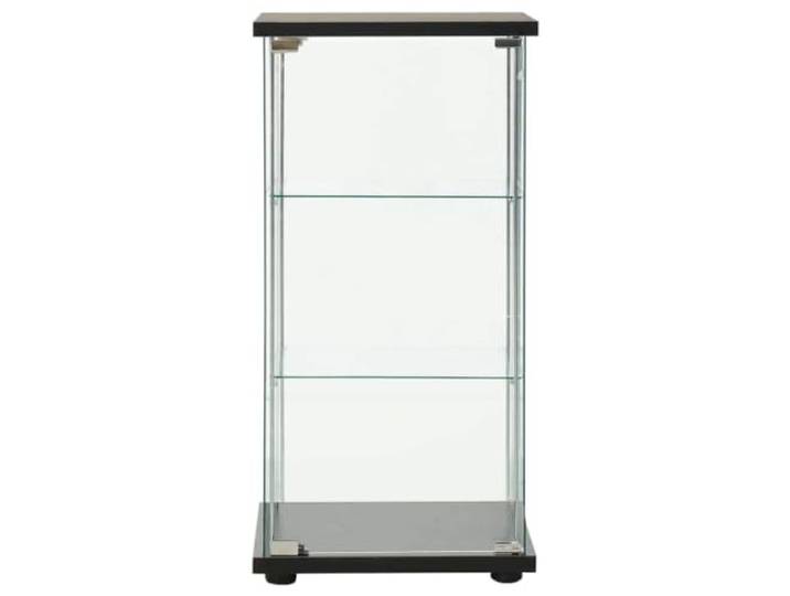 RJPLMFV Schrank aus schwarzem Sekuritglas mit Regalen für die Aufbewahrung Robustes Glas, Nassreinigung, geräumige Regale, Innenorganisation, praktische Zugänglichkeit