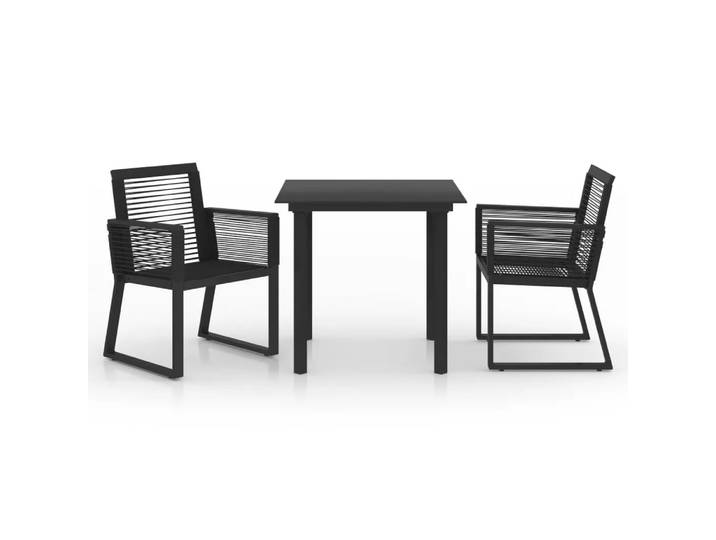 VidaXL - Garten-essgruppe pvc, One Size, Schwarz