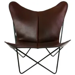 TRIFOLIUM Chair - Premiumsessel Stahl schwarz, Mocca