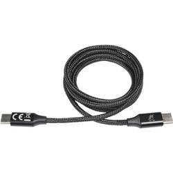 ProCar USB-Ladekabel USB 2.0 USB-C® Stecker 1.00 m Schwarz Flexibel 52009000