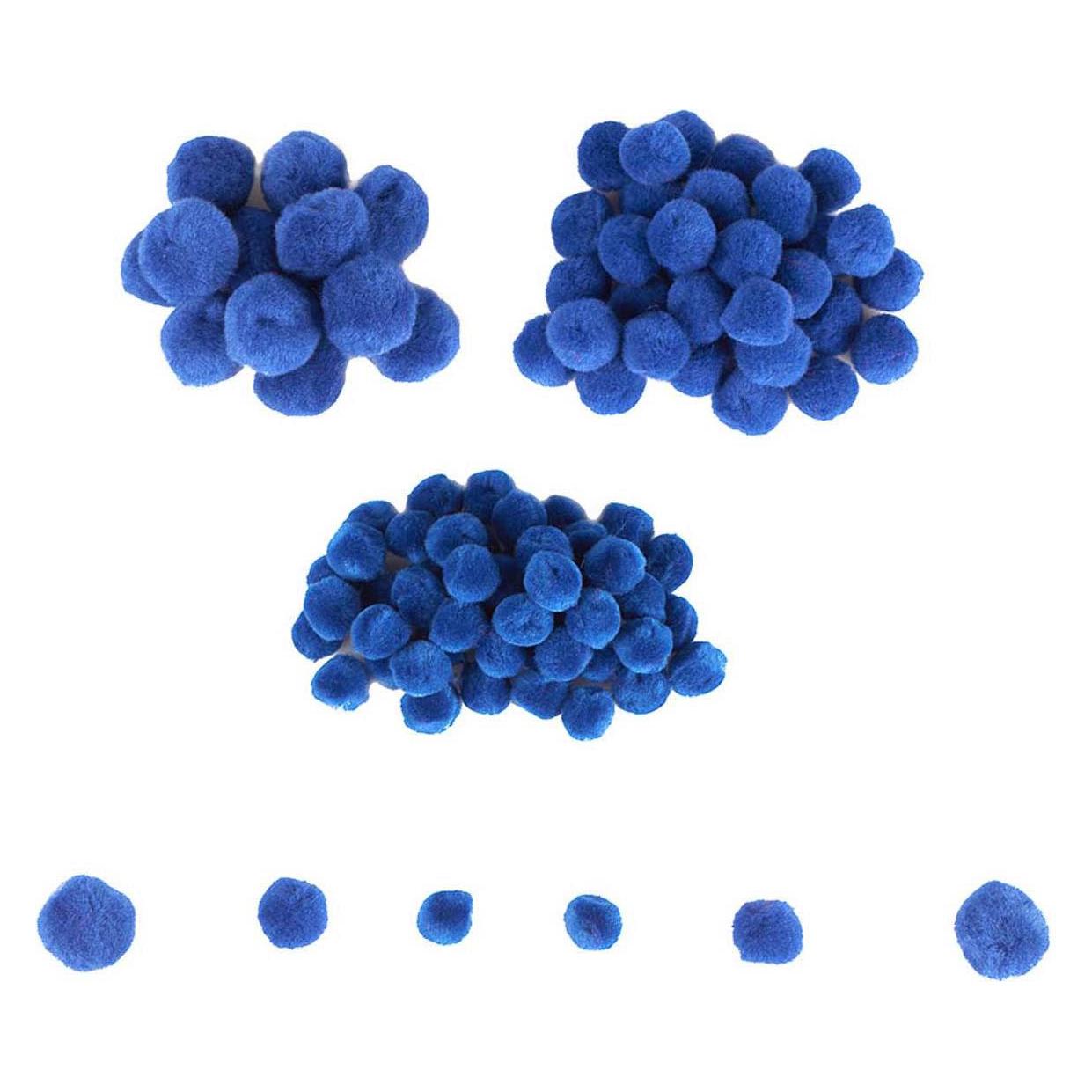 Colorations - Mini-Pompons Blau, 100 Stk. (100 Stk.) (60308237)