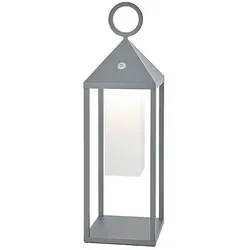 SIGOR LED Akku-Tischleuchte NUPHARE, IP54, 47cm, 2.2W 2700K 180lm, 9 Stunden, mit Touch-Dimmer + USB-C-Netzteil, graphitgrau SIG-4502901