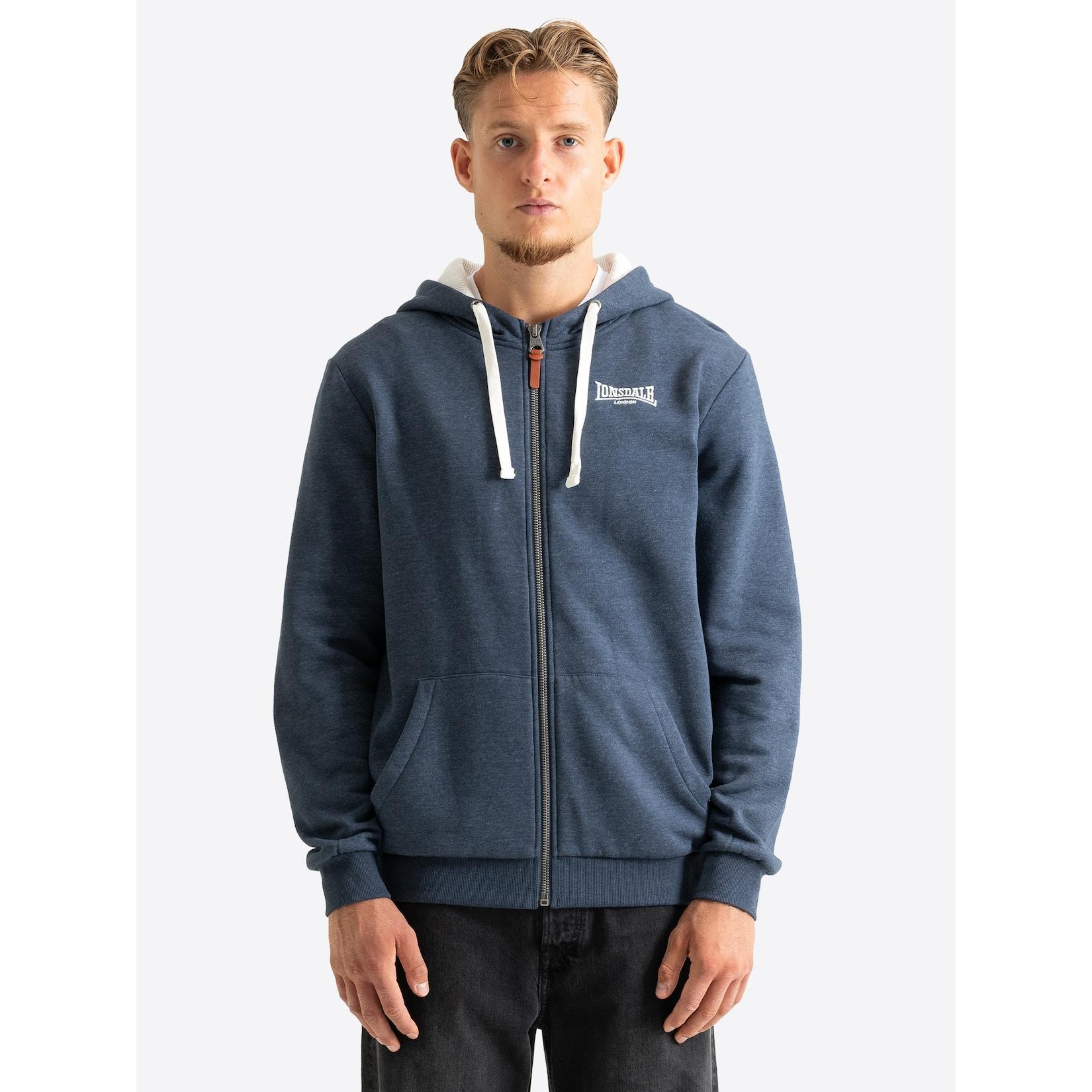 Lonsdale Herren Kapuzensweatjacke mit Reißverschluss normale Passform HILLINGDON