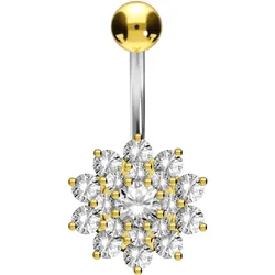 Titan Bananabell mit 925er Silber-Design KRISTALLBLUME