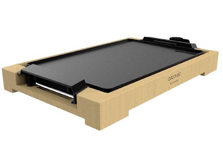 Cecotec Plancha électrique Tasty&Grill 2000 en bambou. 2000 W\, structure en bambou\, thermostat réglable