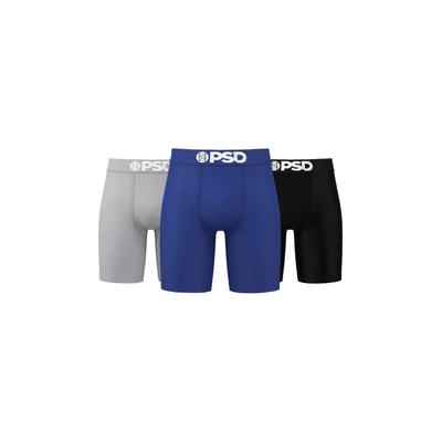 Boxershorts PSD "PSD LOS ANGELES SOLID 3 PACK", Herren, Gr. M, 1 Stk., blau (multi), 95% Baumwolle, 5% Elasthan, Unterhosen