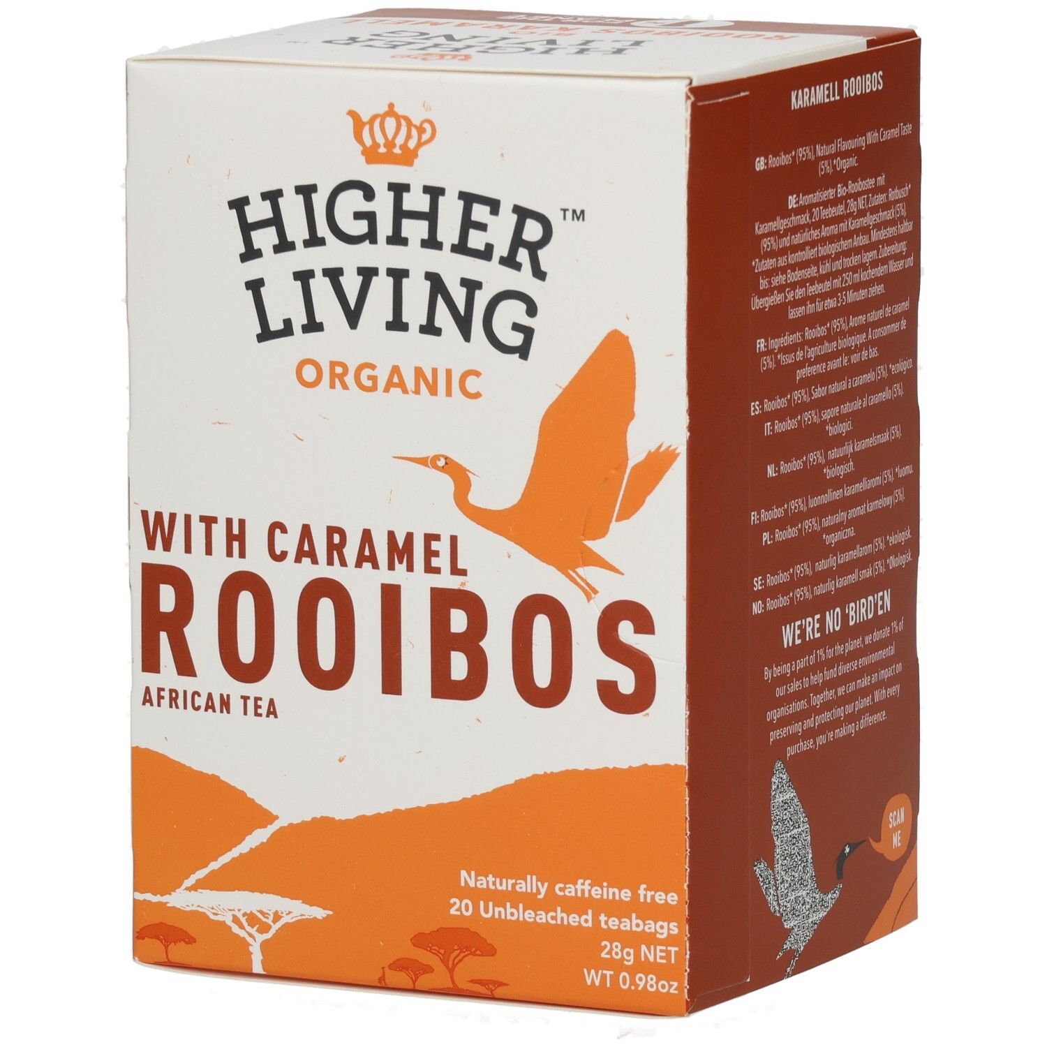 Higher Living - Karamell Rooibos 28 g Filterbeutel