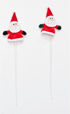 Worth Imports "5"" Christmas Santa on 12"" Pick, 2 Assorted, Set of 6 - 5"