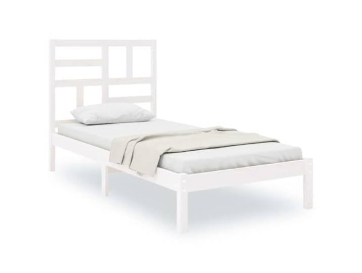 RJPLMFV Bettgestell, Massivholz, Weiß, 100 x 200 cm Massives Kiefernholz, Kopfteil inklusive, Lattenrost, ohne Matratze, modernes Schlafzimmer