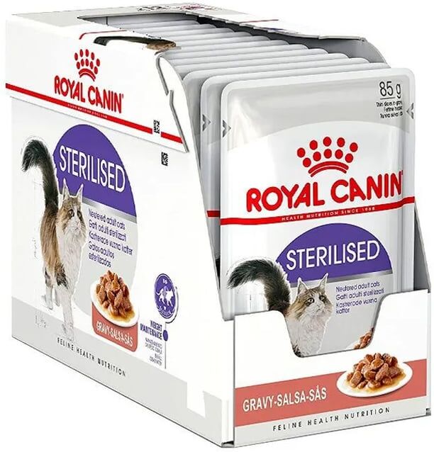 Royal Canin Comida Húmida Para Gatos Esterilizados Com Molho 85g 12 Unds