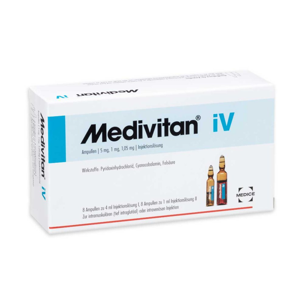 MEDICE Arzneimittel Pütter GmbH&Co.KG Medivitan iV Doppel-Ampullen bei Vitamin B-Mangel 10192822