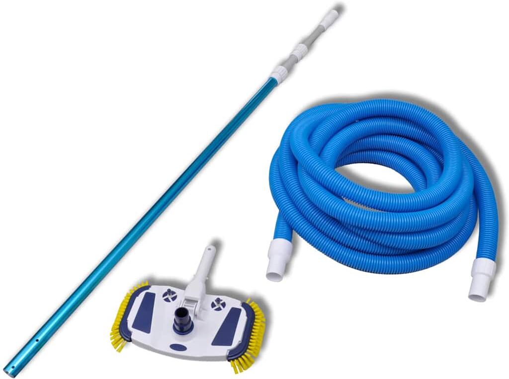 vidaXL Aspirateur de piscine avec manche télescopique et tuyau