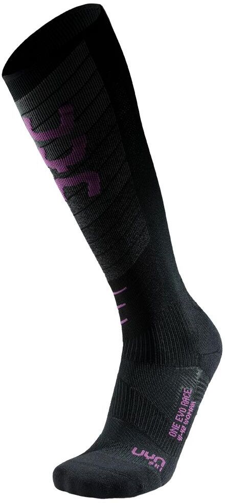 Uyn  - Woman Ski Evo Race One Socks Black Purple - 37-38 - Chaussettes de ski